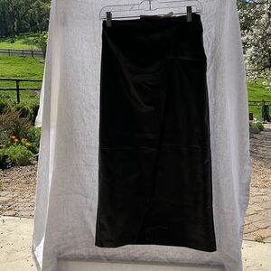 DO+BE Black Midi Pencil Skirt with Front Wrap Detail